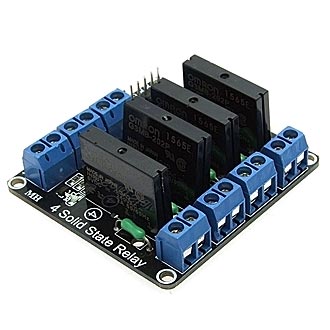 Электронные модули (ARDUINO) 4-CH 5V Solid-state Relay(Red) RUICHI