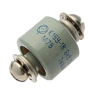 Высоковольтные конденсаторы К15У-1В    6 КВ   10пф   7квар 