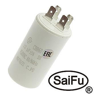 Пусковые конденсаторы CBB60  12uF  450V (SAIFU) SAIFU