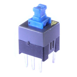 Миниатюрные кнопки PB22E07 с фиксацией 7x7x12 mm RUICHI