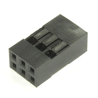 Штыри и гнезда для плат 2.54мм BLD 2x03 (BLD-6) RUICHI
