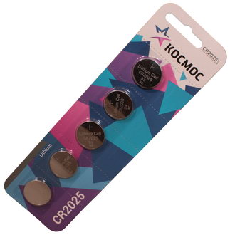 Батарейки Космос CR 2025 5*BL КОСМОС