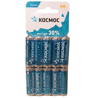 Батарейки Космос LR6 10*BL КОСМОС