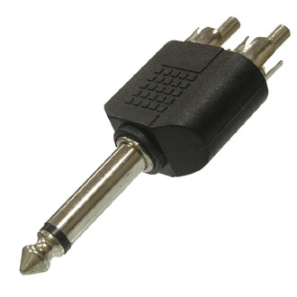 Переходные разъемы 7-0181 / 6.35 mono-2RCA plug 