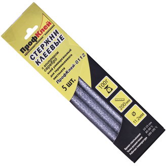 Клеевые стержни ПрофКлей серебро 11.2х200мм (5шт) ПрофКлей