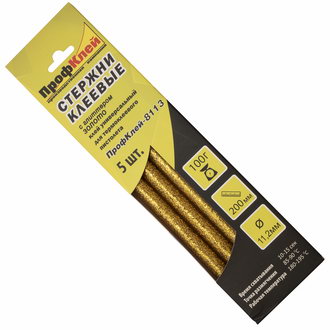 Клеевые стержни ПрофКлей золото 11.2х200мм (5шт) ПрофКлей