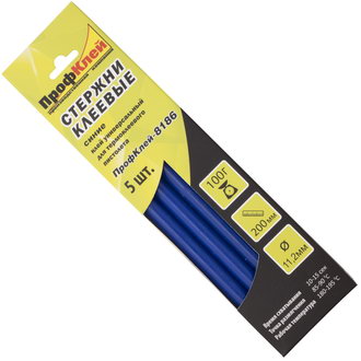 Клеевые стержни ПрофКлей синий 11.2х200мм (5шт) ПрофКлей