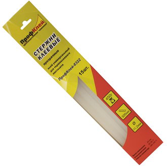 Клеевые стержни ПрофКлей прозр. 11.2х300мм (15шт) 