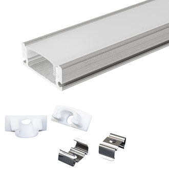 Профиль для светодиодной ленты накладной алюминиевый 509-1, 1м RUICHI Профиль для светодиодной ленты накладной алюминиевый 509-1, 1м RUICHI