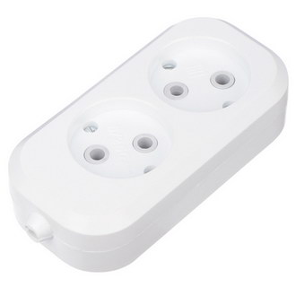 Розетки электрические 11-8701 Колодка 2 гнезда без зазем. REXANT