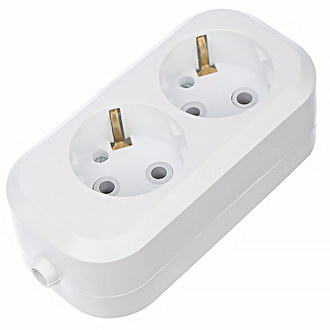 Розетки электрические 11-8702 Колодка 2 гнезда с зазем. REXANT