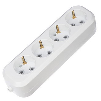 Розетки электрические 11-8707 Колодка 4 гнезда c зазем. REXANT