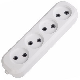 Розетки электрические 11-8715 Колодка 4 гнезда без зазем. REXANT
