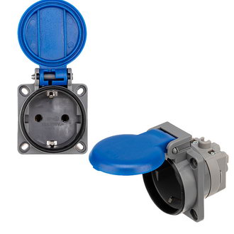 Розетки электрические 111-008 Розетка влагоз.с крышкой REXANT