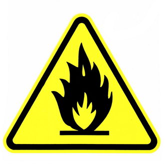 Информационные знаки Пожароопасно 150х150х150 ЗИП