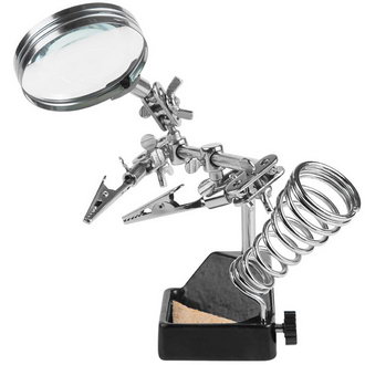 Паяльные принадлежности 12-0252 Держатель 2зажима 60мм REXANT