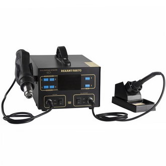 Паяльные станции 12-0727 2в1 паяльн.термоф.с ЖК дис. REXANT