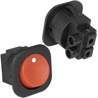 Клавишные переключатели RS-101-7C on-off красный RUICHI