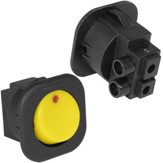 Клавишные переключатели RS-101-7C on-off желтый RUICHI