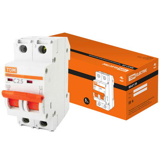 Автоматические выключатели ВА47-29 2Р 25А 4.5кА х-ка С TDM