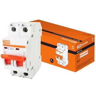 Автоматические выключатели ВА47-29 2Р 40А 4.5кА х-ка С TDM