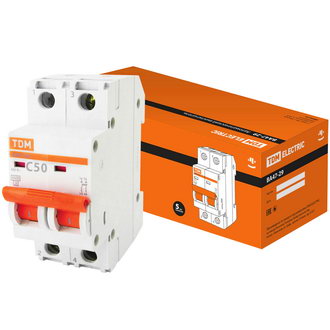 Автоматические выключатели ВА47-29 2Р 50А 4.5кА х-ка С TDM