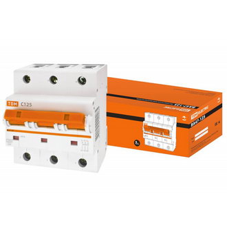 Автоматические выключатели ВА47-125 3Р 125А 15кА х-ка С TDM