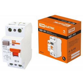 Автоматические выключатели ВД1-63 2Р 63А 30мА TDM