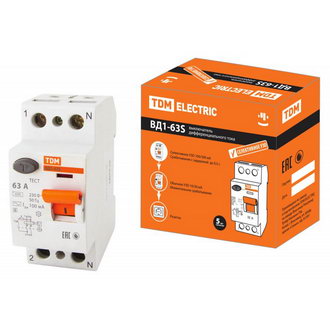 Автоматические выключатели ВД1-63S 2Р 63А 100мА TDM