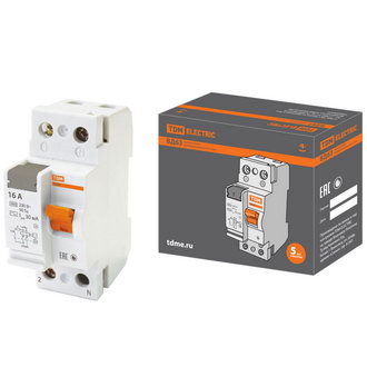 Автоматические выключатели ВД63 2Р 16А 30мА (электронное) TDM