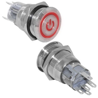 Кнопки антивандальные LAS1-AGQ-11ET/R/N on-(on) RUICHI Кнопки антивандальные LAS1-AGQ-11ET/R/N on-(on) RUICHI