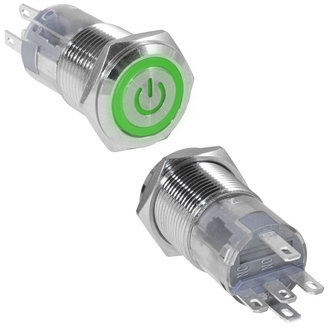 Кнопки антивандальные LAS2GQF-11ET/G/N on-(on) RUICHI Кнопки антивандальные LAS2GQF-11ET/G/N on-(on) RUICHI