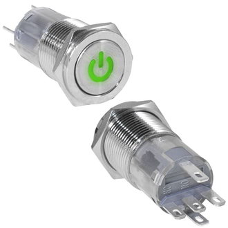 Кнопки антивандальные LAS2GQPF-11DT/G/N on-(on) RUICHI