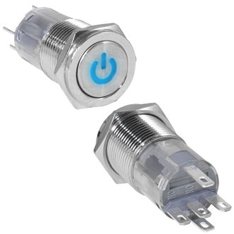 Кнопки антивандальные LAS2GQPF-11DT/B/N on-(on) RUICHI