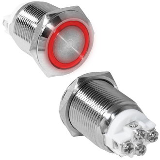 Кнопки антивандальные GQ19F-10ZE/R/N off-on RUICHI