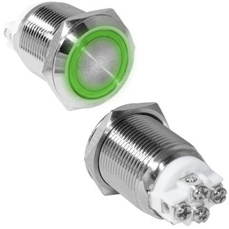 Кнопки антивандальные GQ19F-10ZE/G/N off-on RUICHI