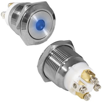 Кнопки антивандальные GQ19F-10D/B/N off-(on) RUICHI Кнопки антивандальные GQ19F-10D/B/N off-(on) RUICHI