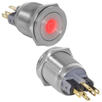 Кнопки антивандальные GQ22PF-11ZD/R/N on-off+off-on RUICHI Кнопки антивандальные GQ22PF-11ZD/R/N on-off+off-on RUICHI