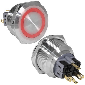 Кнопки антивандальные GQ28-11ZE/R/N on-off+off-on RUICHI Кнопки антивандальные GQ28-11ZE/R/N on-off+off-on RUICHI