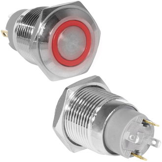 Кнопки антивандальные GQ16F-10ZE/J/R/N off-on RUICHI Кнопки антивандальные GQ16F-10ZE/J/R/N off-on RUICHI