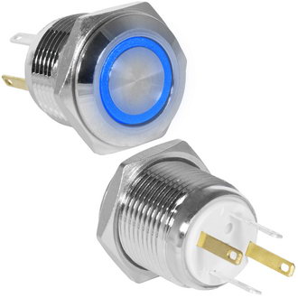 Кнопки антивандальные GQ16F-10E/JL/B/N off-(on) RUICHI Кнопки антивандальные GQ16F-10E/JL/B/N off-(on) RUICHI