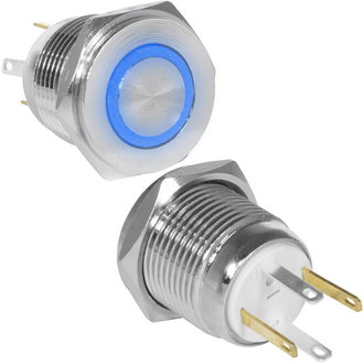 Кнопки антивандальные GQ16PF-10E/JL/B/N off-(on) RUICHI Кнопки антивандальные GQ16PF-10E/JL/B/N off-(on) RUICHI