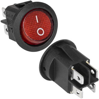 Клавишные переключатели KCD1-201N-5-C3-R/4P on-off RUICHI