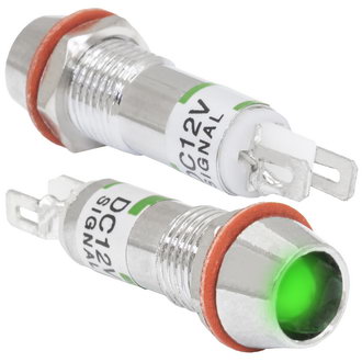 Светодиоды в корпусе L-615-G 12v (8mm) RUICHI Светодиоды в корпусе L-615-G 12v (8mm) RUICHI