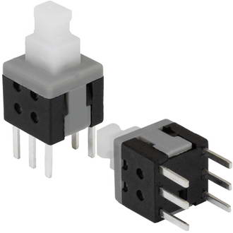 Миниатюрные кнопки PB22E06 с фиксацией 6x6x10 mm RUICHI