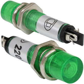 Лампочки неоновые в корпусе N-814-G 220V  RUICHI Лампочки неоновые в корпусе N-814-G 220V  RUICHI