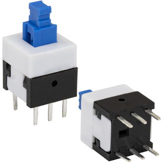 Миниатюрные кнопки PB22E08 с фиксацией 8x8x13 mm RUICHI Миниатюрные кнопки PB22E08 с фиксацией 8x8x13 mm RUICHI