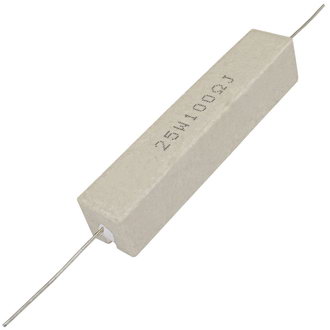 Мощные постоянные резисторы RX27-1 100 Ом 25W 5% / SQP25 RUICHI Мощные постоянные резисторы RX27-1 100 Ом 25W 5% / SQP25 RUICHI
