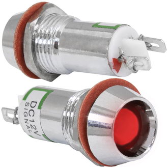 Светодиоды в корпусе L-617-R 12v (12mm) RUICHI Светодиоды в корпусе L-617-R 12v (12mm) RUICHI