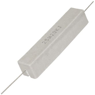 Мощные постоянные резисторы RX27-1 20 кОм 25W 5% / SQP25 RUICHI Мощные постоянные резисторы RX27-1 20 кОм 25W 5% / SQP25 RUICHI